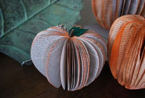 pumpkins recycled books
