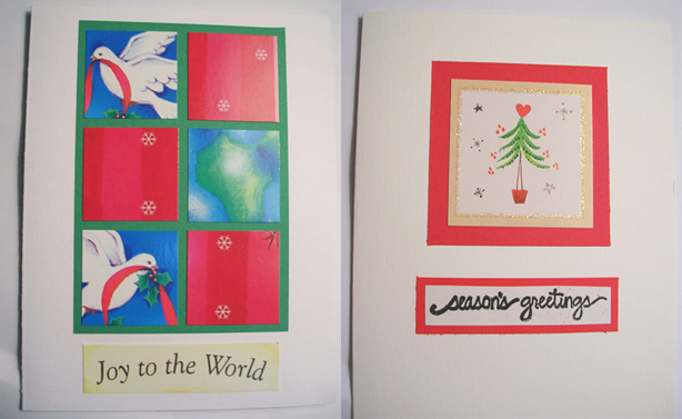 repurposed Christmas cards