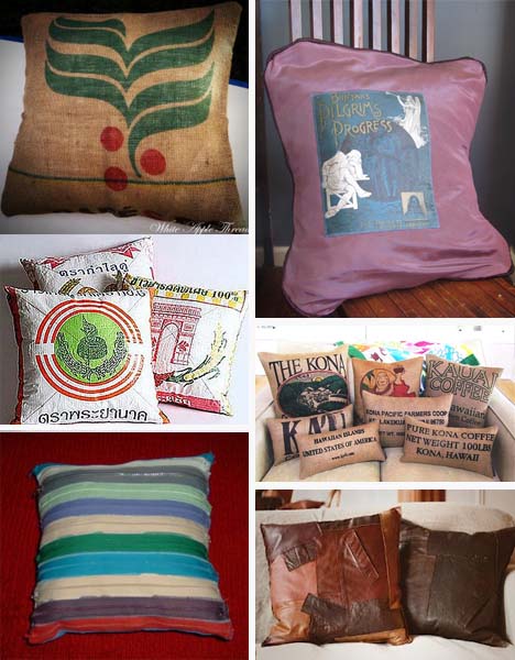 recycled throw pillows