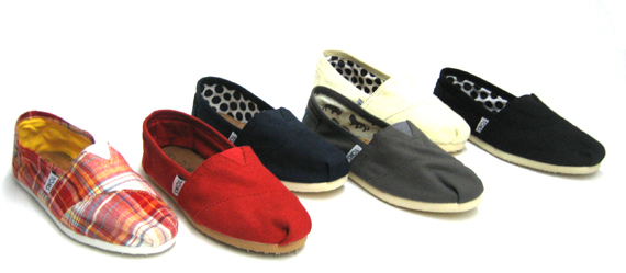 TOMS shoes are eco-friendly and help a good cause.