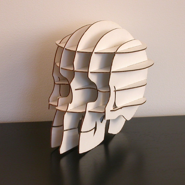 skullwhite cardboard recycled