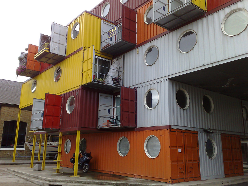 shipping containers in construction