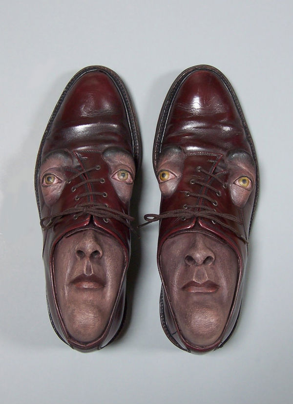 shoes with faces on them