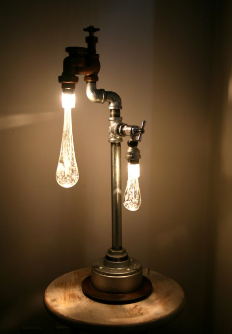 Worallymy Water Tap Shape Lamp LED Antique Faucet Tap Long Time