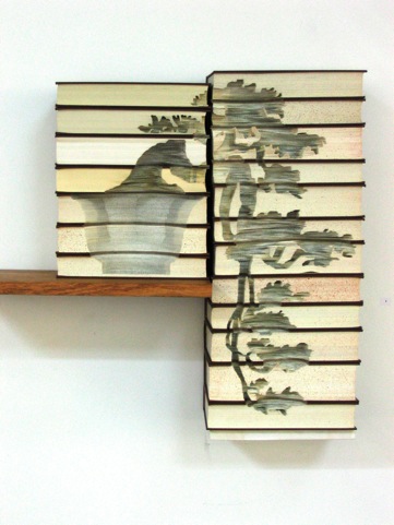 miniature trees recycled dead books