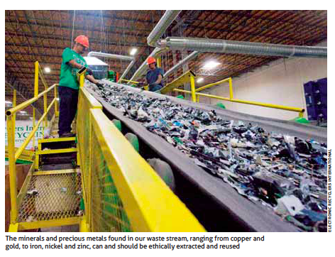 Electronic Recyclers International recycling belt