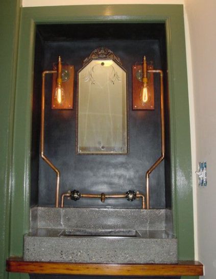 recycled steampunk bathroom fixtures