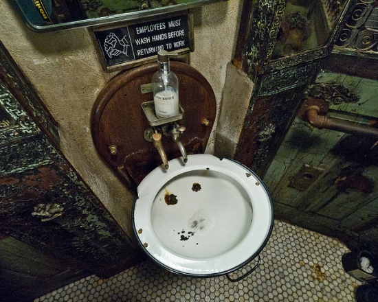 recycled steampunk bathroom fixtures