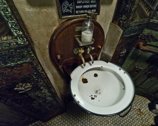 recycled steampunk bathroom fixtures