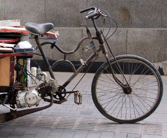 recycled steampunk bicycle