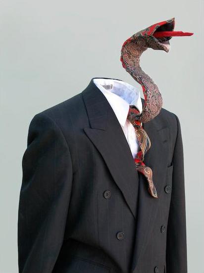 business ties recycled snakes