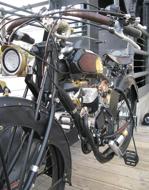 steampunk recycle motorcycle