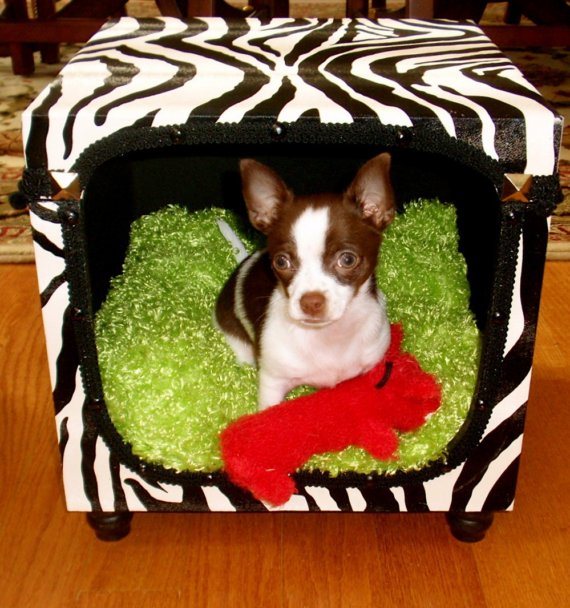 recycled suitcase pet bed