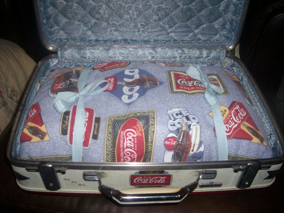 recycled suitcase pet bed