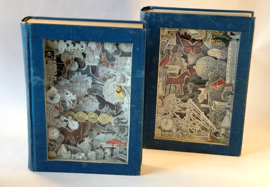 dissected recycled books