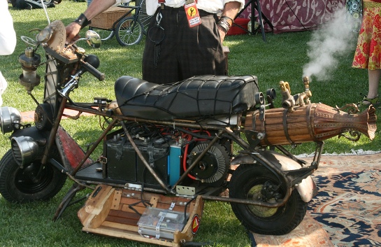 steampunk recycle motorcycle