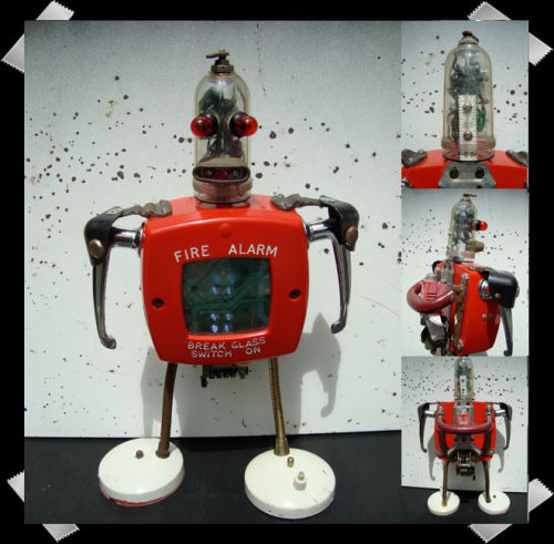 recycled robot household junk