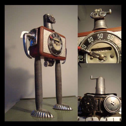 recycled robot household junk