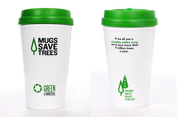 Mugs Save Trees recycling