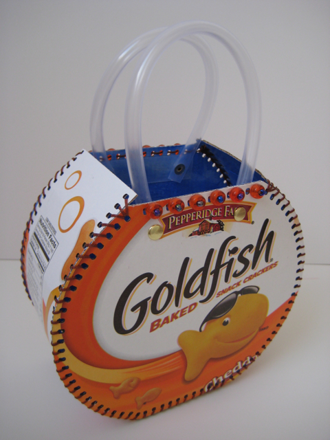 recycled goldfish purse
