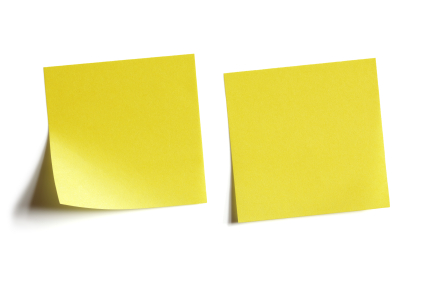 Recycling sticky notes