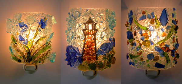 Recycled Glass Art A Reminder To, Recycled Glass Night Lights