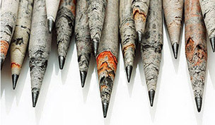 TreeSmart recycled newspaper pencils