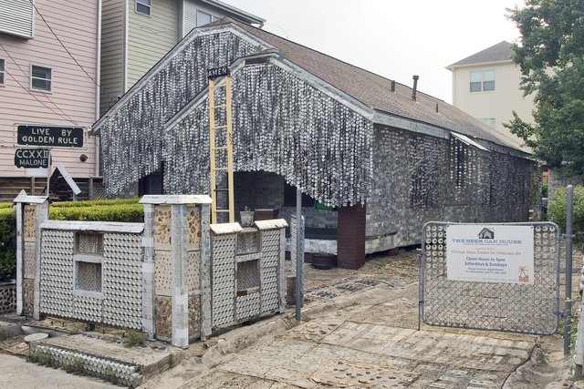 Beer Can House recycled art