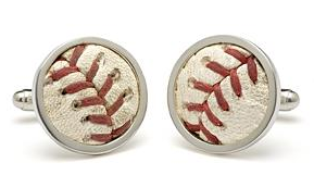 MLB recycled stitches cufflinks