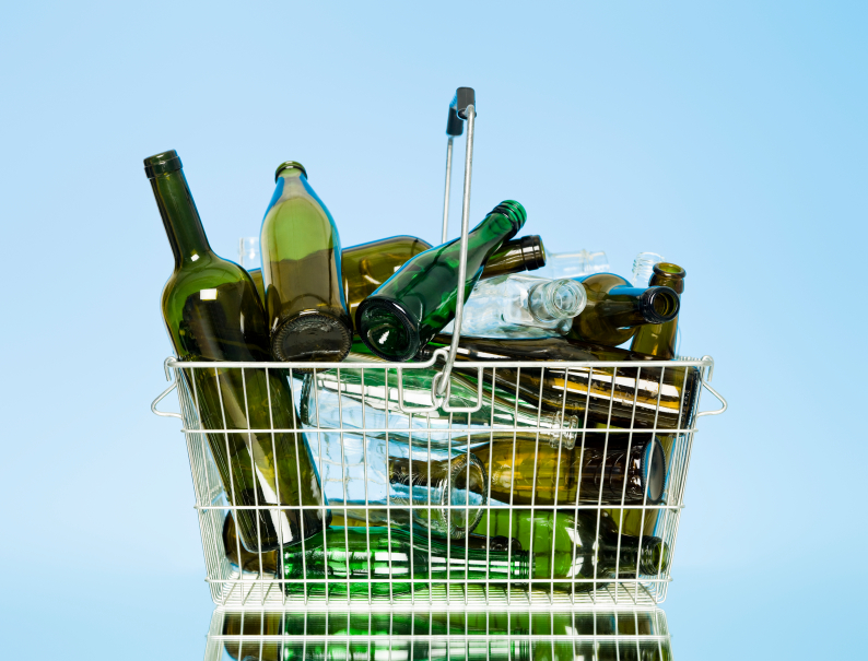 bottle recycling cart