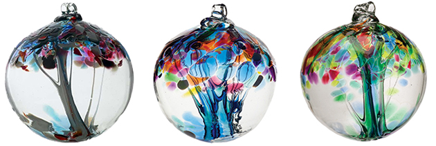 glass tree decorations