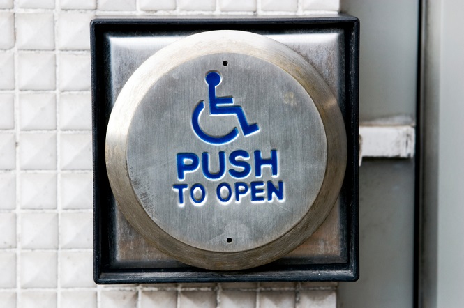 handicap push button door opener