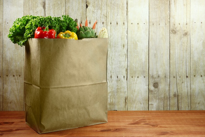 Grow Fooding in Grocery Bags