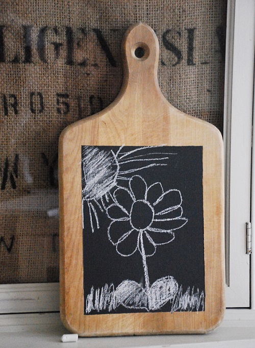 small cutting board mushroom Kitchen decor Decoupage wooden board